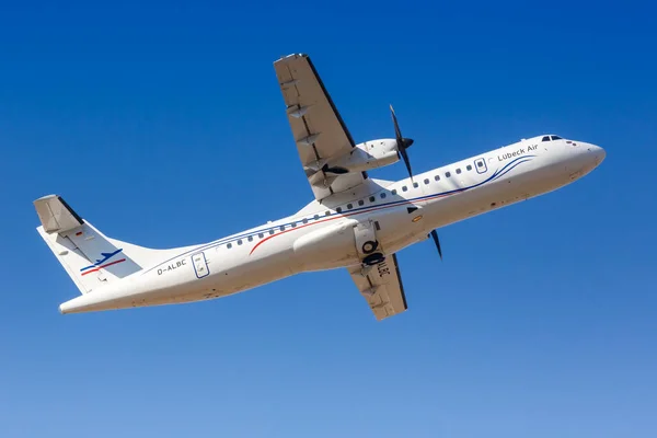 Stuttgart Germany March 2022 Lbeck Air Atr 500 Airplane Stuttgart — Stock Photo, Image