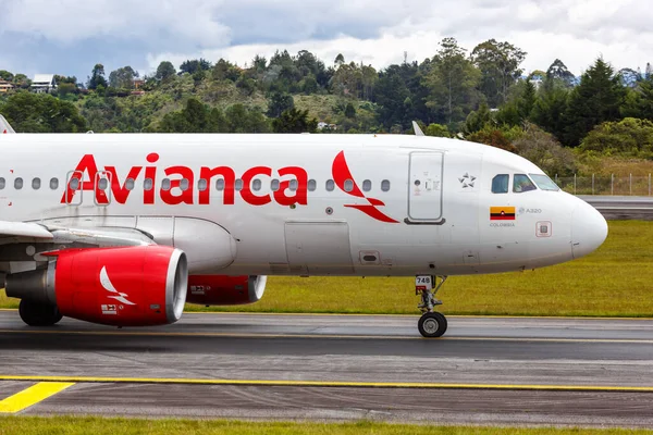 Medellín Colômbia Abril 2022 Avianca Airbus A320 Aeroporto Medellín Rionanabol — Fotografia de Stock