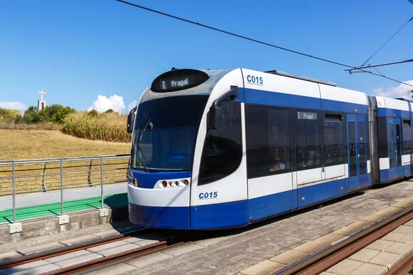 Lisboa Portugal Setembro 2021 Modern Siemens Combino Light Rail Metro — Fotografia de Stock