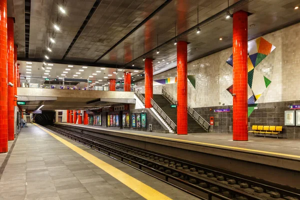 Lisboa Portugal Septiembre 2021 Lisboa Estación Metro Lisboa Chelas Portugal —  Fotos de Stock