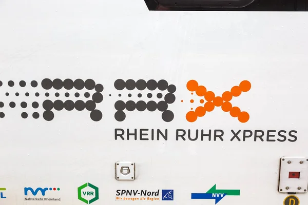 Кёльн Германия Августа 2021 Года Логотип Rhein Ruhr Xpress Rrx — стоковое фото