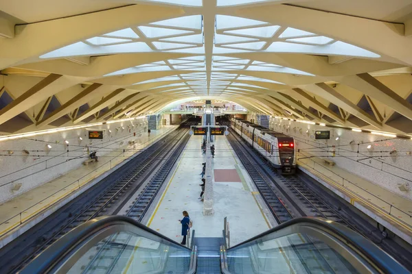 Valencia Spagna Febbraio 2022 Metro Valencia Stazione Della Metropolitana Alameda — Foto Stock