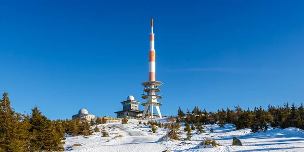 Brockengipfel Harz Mit Schnee Winterpanorama Deutschland — Stockfoto