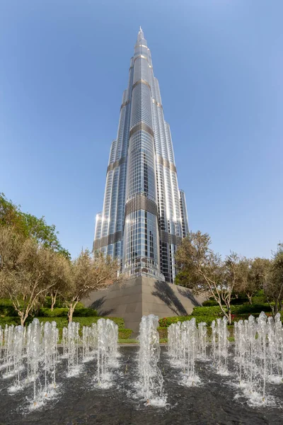 Dubai Burj Khalifa Kalifa Rascacielos Edificio Arquitectura Viajes Emiratos Árabes —  Fotos de Stock
