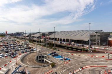 Hamburg, Almanya - 14 Ağustos 2022: Hamburg Havaalanı Terminalleri (HAM).