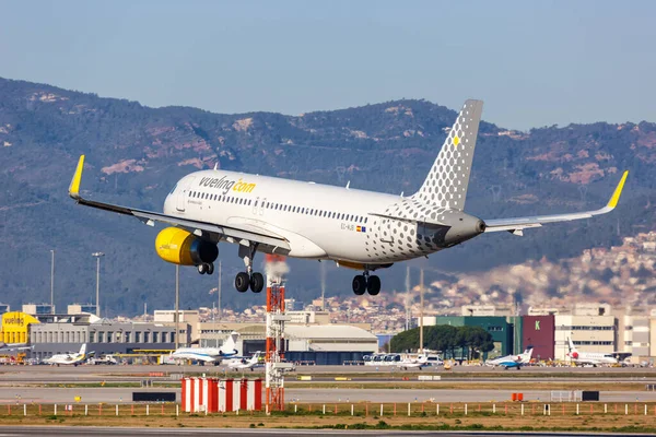 Barcellona Spagna Febbraio 2022 Vueling Airbus A320 All Aeroporto Barcellona — Foto Stock