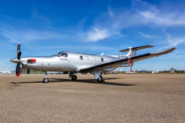 Stuttgart Německo Července 2022 Privates Pilatus Airplane Stuttgart Airport Str — Stock fotografie