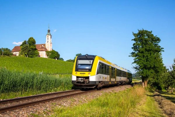 Бирнау Германия Июня 2022 Года Региональный Поезд Sweg Bwegt Возле — стоковое фото
