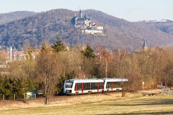Wernigerode Γερμανία Μαρτίου 2022 Περιφερειακό Τρένο Από Abellio Τύπου Alstom — Φωτογραφία Αρχείου