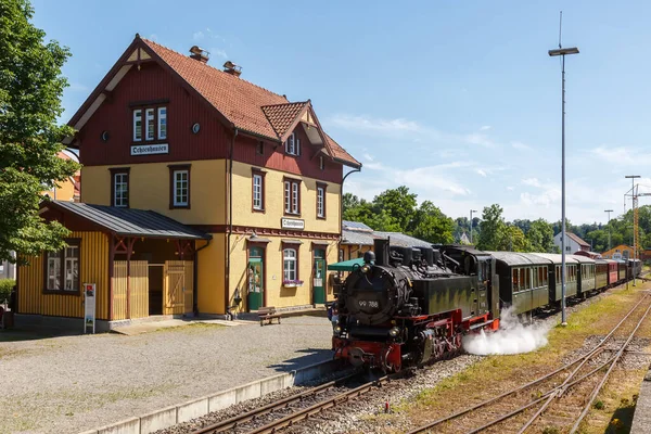 Ochsle Parní Vlak Lokomotiva Železniční Železnice Ochsenhausen Wennedach Německo — Stock fotografie