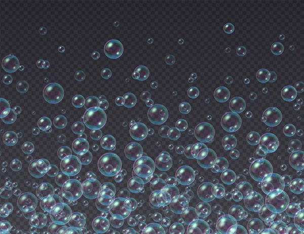 Uçan sabun köpükleri arka planda. Soyut şampuan, banyo köpüğü..