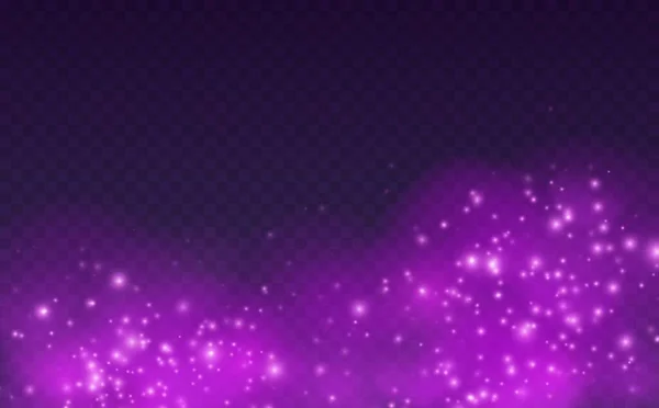 Magic Cloud Sparkles Purple Fairy Stardust Sparks Shiny Fog Witch — Διανυσματικό Αρχείο