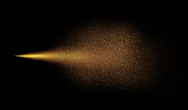Golden Spray Mist Glitter Particles Fashion Shimmer Freshener Haze Isolated — 图库矢量图片