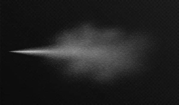 Water Spray Effect Realistic Cosmetic Mist Transparent Atomizer Splash White — Stockvektor