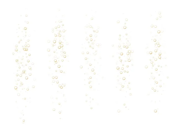 Underwater Fizzing Bubbles Soda Champagne Carbonated Drink Orange Sparkling Water — Stok Vektör