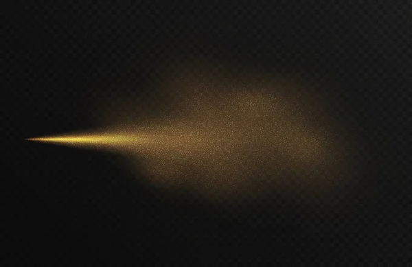 Golden Spray Mist Glitter Particles Fashion Shimmer Freshener Haze Isolated — ストックベクタ