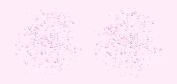 Underwater Fizzing Bubbles Soda Champagne Carbonated Drink Pink Sparkling Water — Stockvector