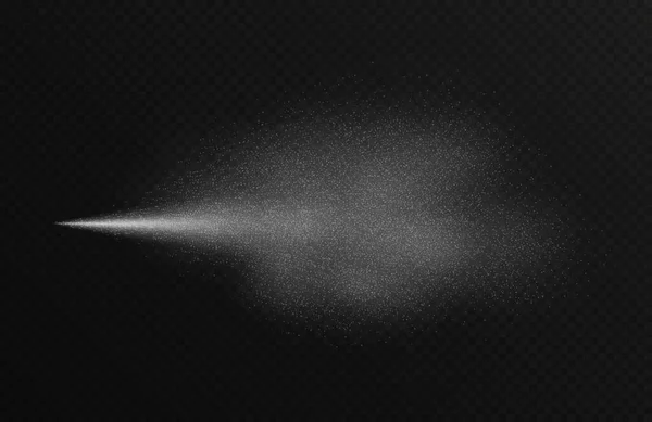 Water Spray Effect Realistic Cosmetic Mist Transparent Atomizer Splash White — Archivo Imágenes Vectoriales