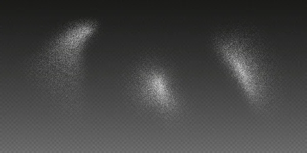 シュガーパウダースプラッシュ 飛行塩 ベーキング小麦粉のトップビュー 透明な背景に白い粉が隔離されている ベクターイラスト — ストックベクタ