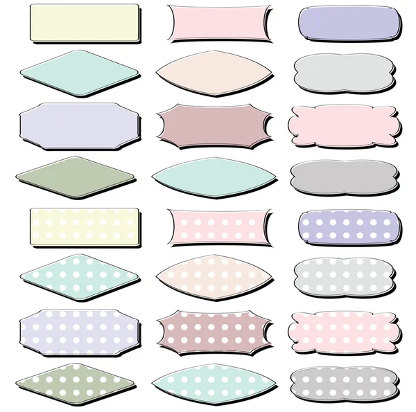 Stickers , set in the light colors. — Stock Vector