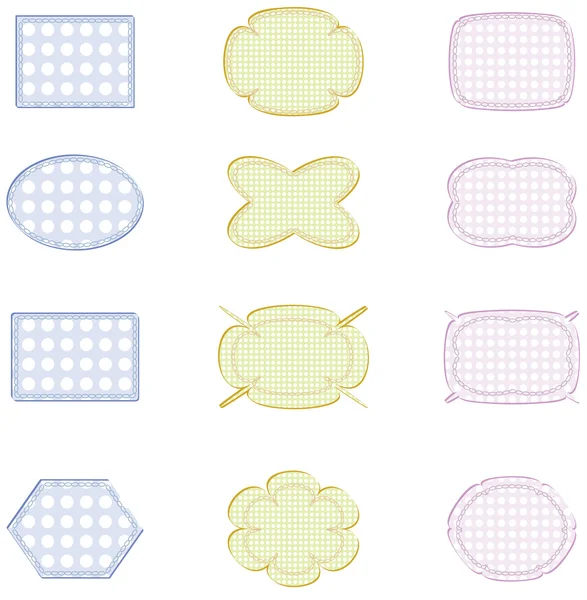 Stickers , set in the light colors. — Stock Vector