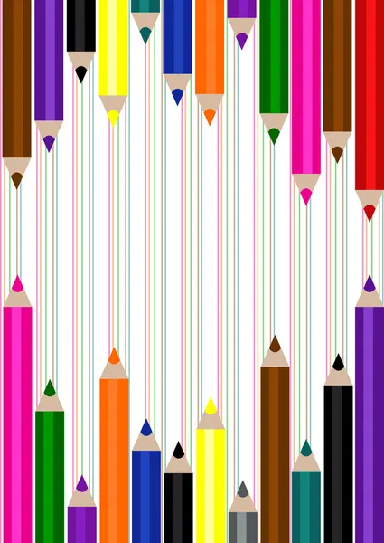 Bakgrund med varicolored pennor — Stockfoto