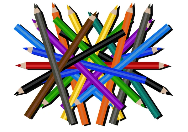 Varicolored kalemler ile arka plan — Stok fotoğraf