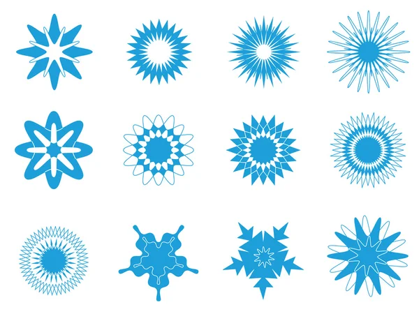 Set of the snowflakes. — Stock Vector