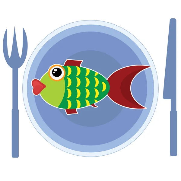 Peixe no prato — Fotografia de Stock