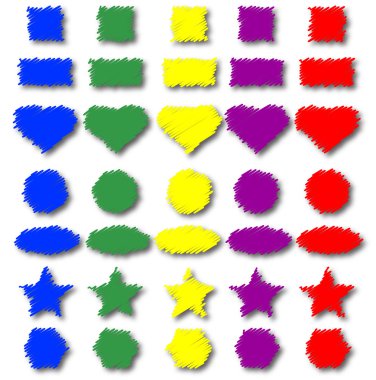 simgelerin etiketleri kümesi.