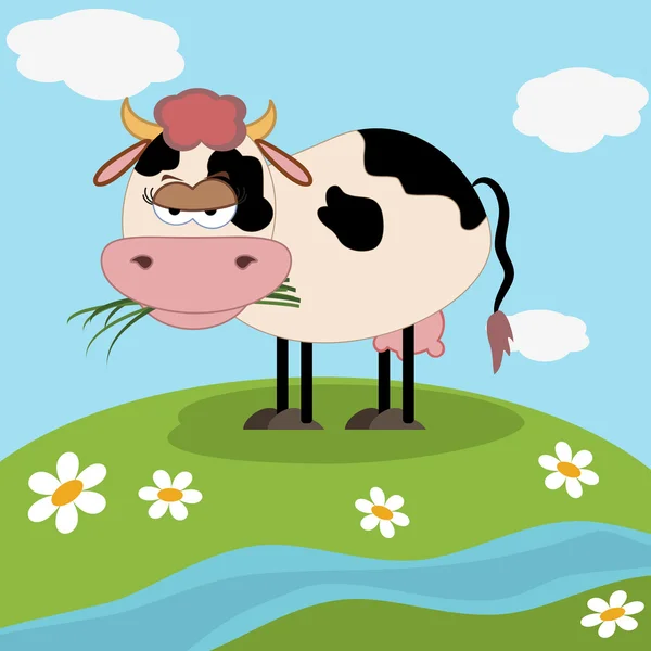 Kráva kreslený — Stockový vektor