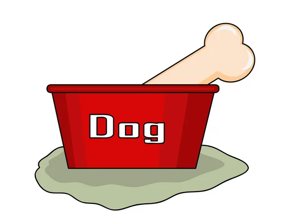 Jídlo pro psa, kreslený — Stockový vektor