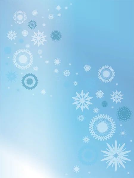 Синій фон зі сніжками . — стоковий вектор