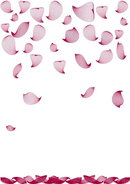 Background with falling petals. — Stock Photo, Image