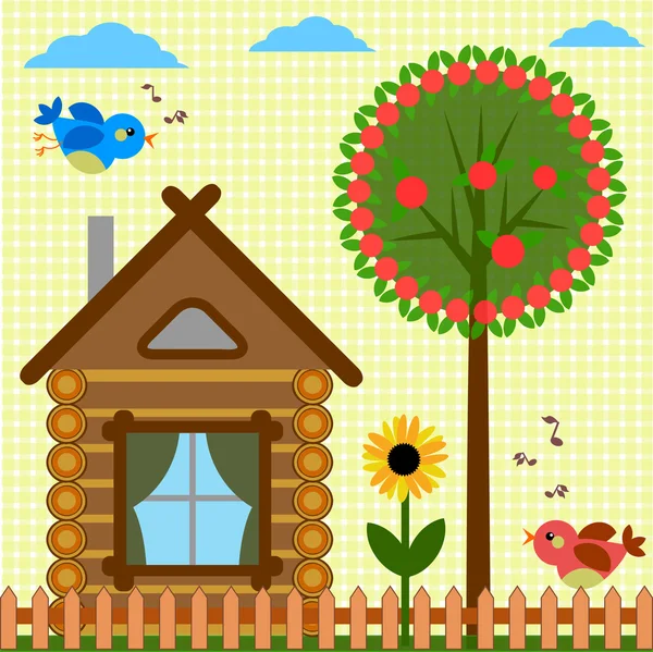 Background with home — Stock Vector