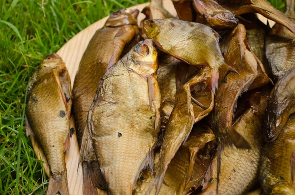 Smoked healthy ecologic fish smokehouse closeup — Stock Photo, Image