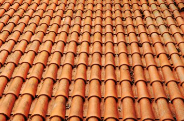 arka plan yuvarlak kil kaplı çatı kiremitleri