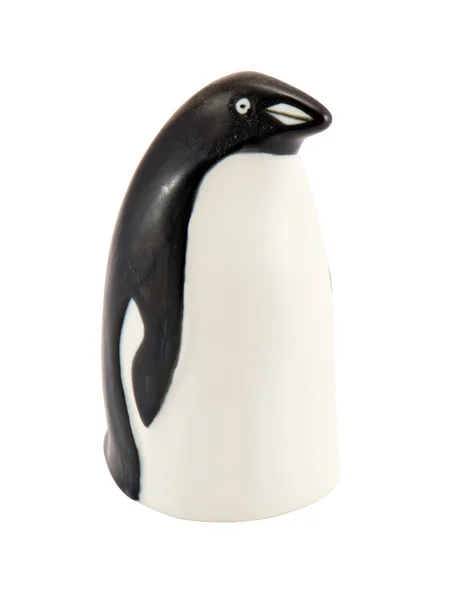 Pingvin statyett heminredning isolerad på en vit — Stockfoto