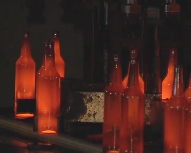 Technologie de fabrication de bouteilles dans une usine industrielle . — Video