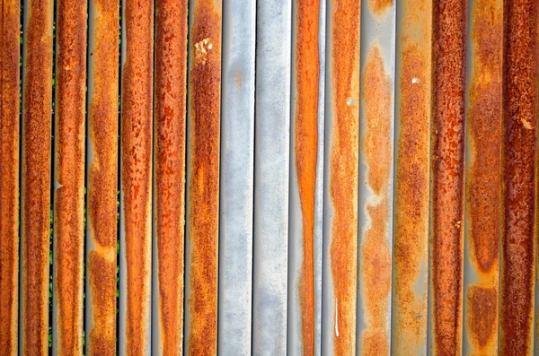 Background of rusty retro wall metal fence wall — Stock Photo, Image