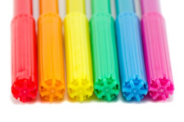 gay bayrak renk üzerine beyaz izole Keçeli Kalemler