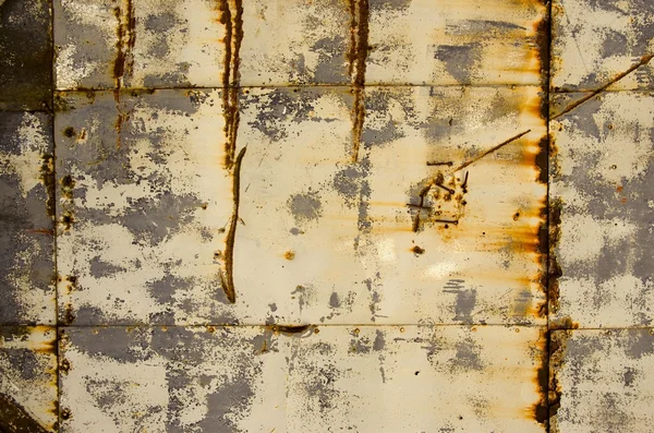 Rusty tin house wall closeup vintage background — Stock Photo, Image