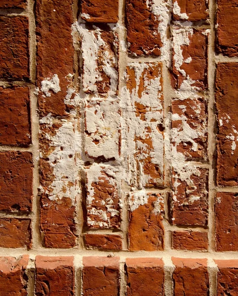 빈티지 더러운 붉은 벽돌 벽 배경 근접 촬영 — 스톡 사진