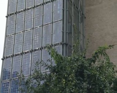 güneş kollektörleri Danimarka duvarlar inşa yüklü LOF.