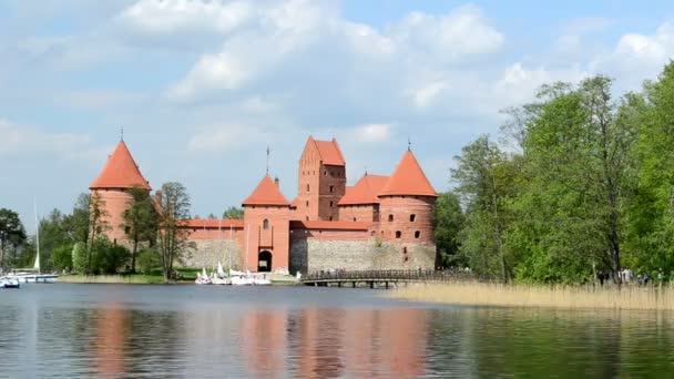 Yacht di Trakai — Video Stock