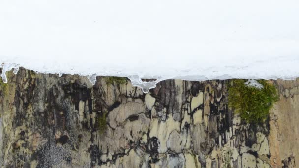 Muñón nieve derretir primavera — Vídeos de Stock