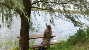 Park bench sonbahar yaprakları