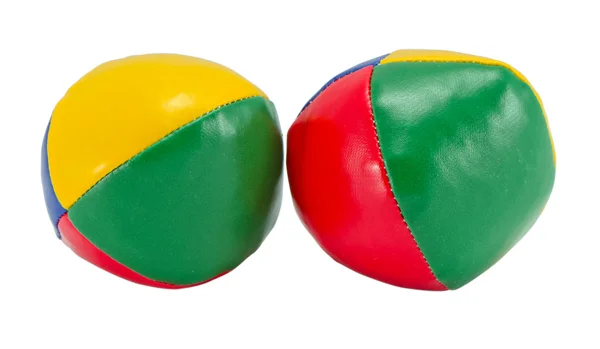 白で隔離されるボールをジャグリング — ストック写真