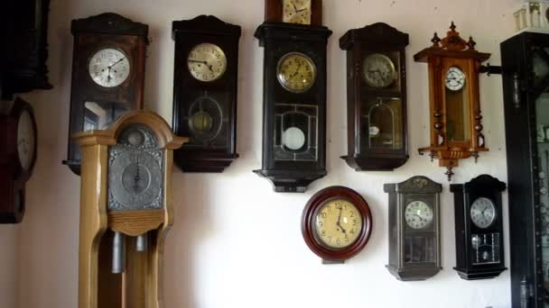 古い時計コレクション — ストック動画