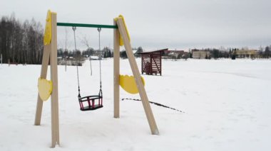 boş renkli salıncak koltuk hareket kış kar beach Bahçesi